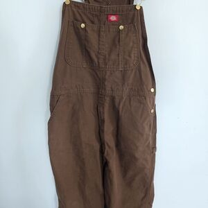 Dickies Chocolate Brown Overalls Workwear Size 38×30